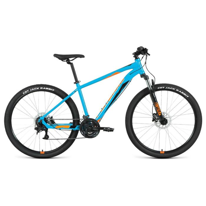фото Велосипед 27,5" forward apache 3.2 disc, 2021, цвет бирюзовый/оранжевый, размер 21"