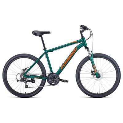 Велосипед 26" Forward Hardi 2.1 disc, 2021, цвет зеленый матовый/оранжевый, размер 18" - Фото 1