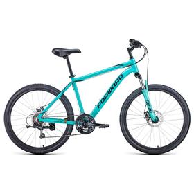 

Велосипед 26" Forward Hardi 2.1 disc, 2021, цвет мятный/черный, размер 18"