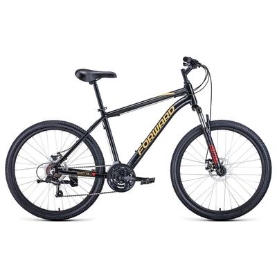 Велосипед 26" Forward Hardi 2.1 disc, 2021, цвет черный/желтый, размер 18" - Фото 1