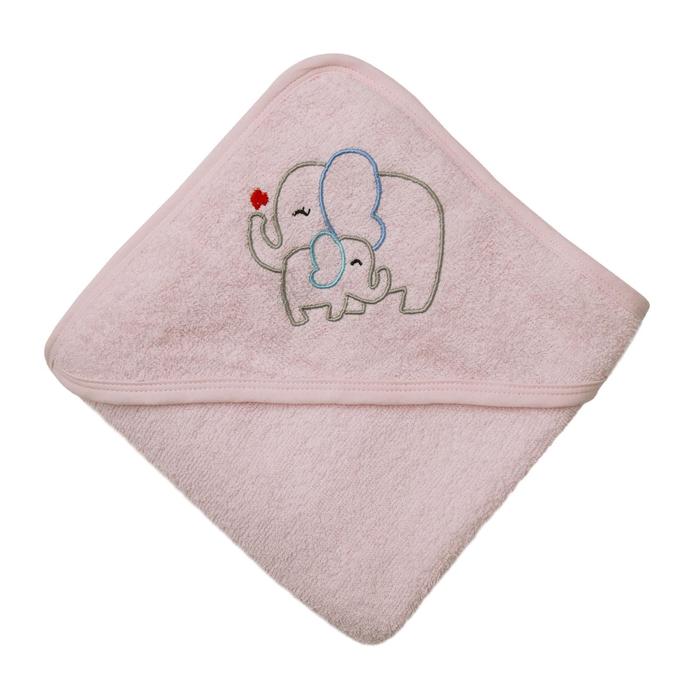 Уголок махровый, размер 80х80 см, цвет розовый