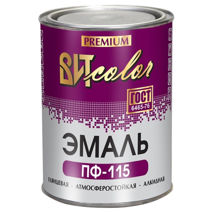 Эмаль ВИТcolor ПФ-115 белая ГОСТ 0,8кг эмаль витcolor пф 115 серая гост 0 8кг