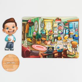 

Игра на липучке 2 в 1 "Наведи порядок и покорми малыша"