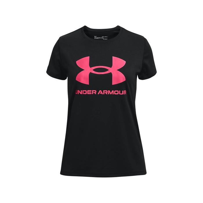 фото Футболка для девочки tech sportstyle bl ss tee, рост 134-149 см (1363381-002) under armour