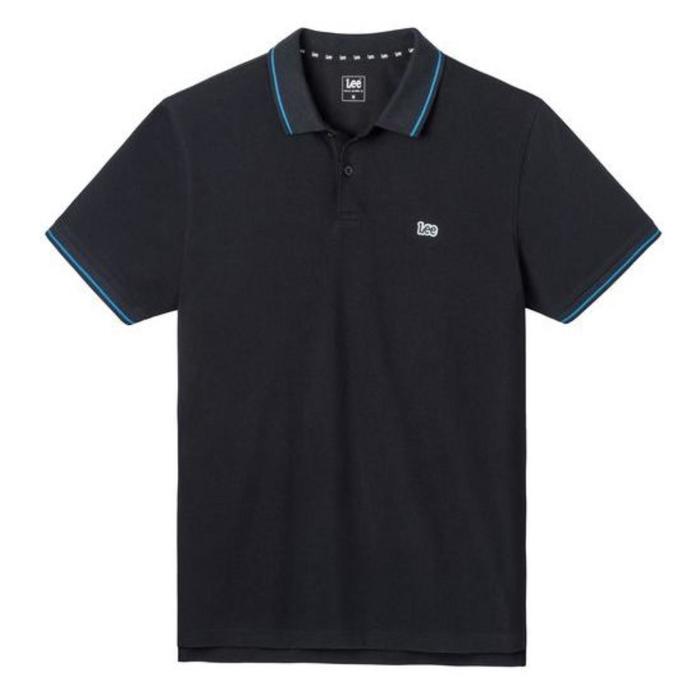 фото Футболка мужская pique polo black, размер 52 (l61arl01) lee