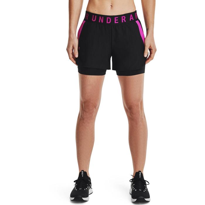 фото Шорты женские under armour play up 2-in-1 shorts, размер 44-46 (1351981-005)