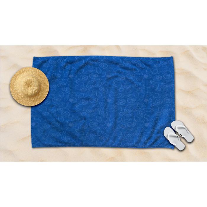Полотенце махровое Sea, размер 100x145 см, цвет синий