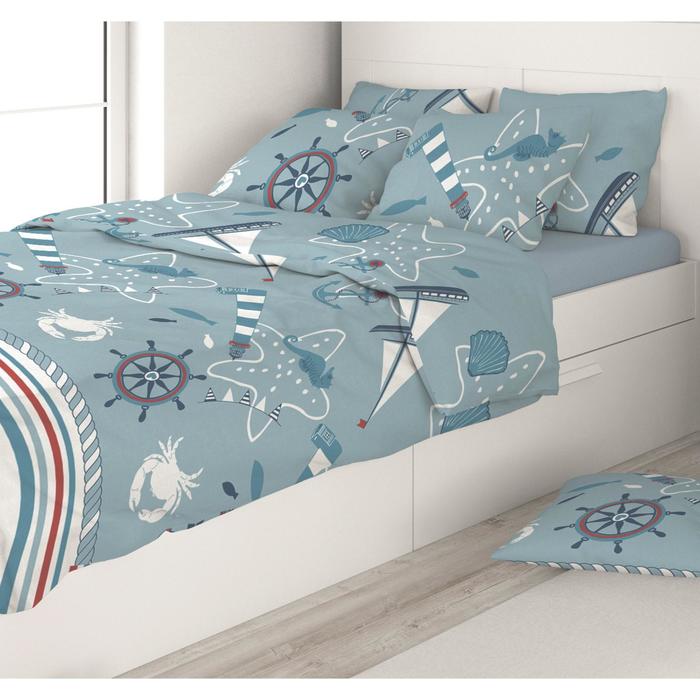 

КПБ детское Eco cotton combo Marinaio 1,5 сп., размер 120x200x20 см, 145x215 см, 50x70 см -1 шт 71