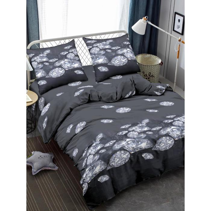 

Постельное бельё 1.5 сп Black, размер 150x210 см, 145x215 см, 70x70 см - 2 шт