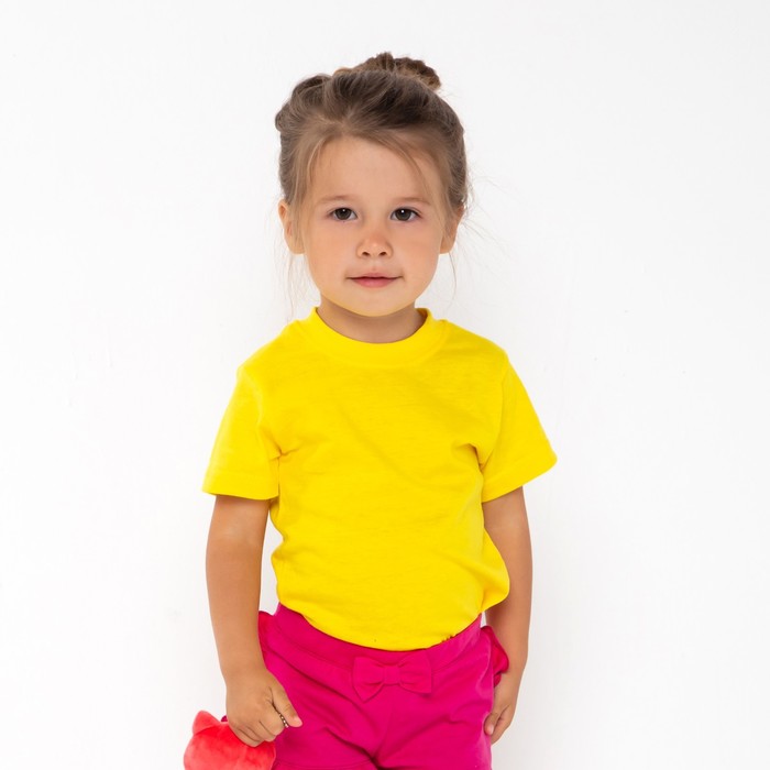 Футболка детская, цвет жёлтый, рост 86 см футболка детская цвет жёлтый рост 86 см