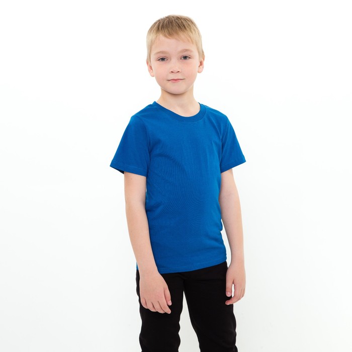 Футболка детская, цвет синий, рост 104 см детская футболка поезд малыш 104 синий