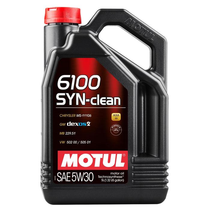 Масло моторное Motul 6100 SYN-Clean 5w-30, 5 л 107948 масло моторное motul 6100 syn clean 5w 30 синтетическое 1 л