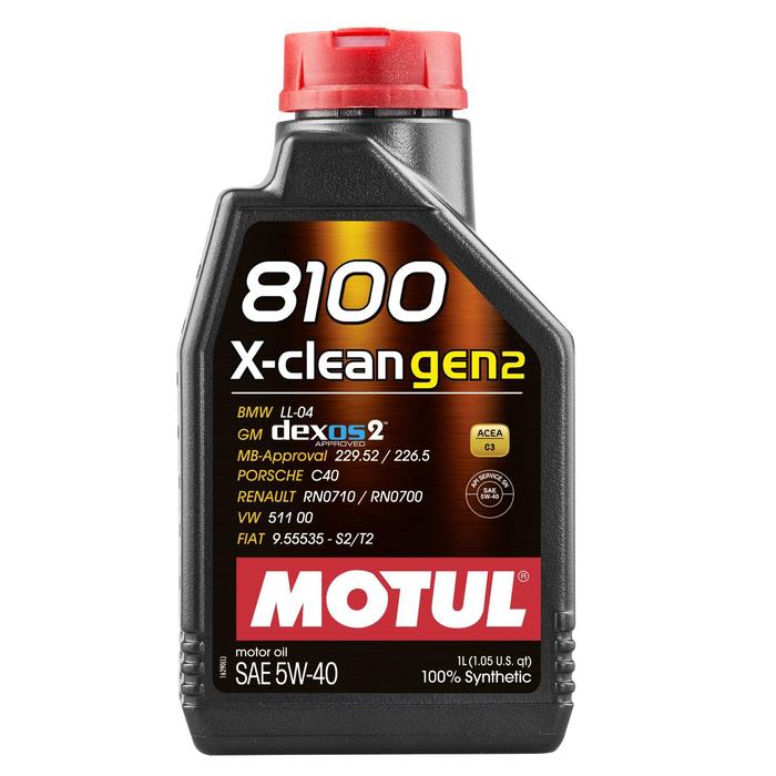Масло моторное Motul 8100 X-Clean Gen2 5w-40, 1 л 109761 масло моторное motul 8100 x clean 5w 30 синтетическое 5 л