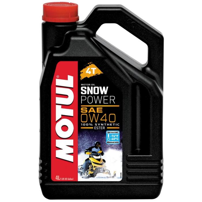 цена Масло моторное Motul Snowpower 4T 0w-40, 4 л 105892