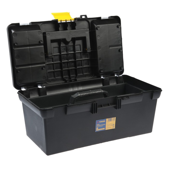 Ящик для инструмента TUNDRA, 16", 39х20х17 см, пластиковый, съемный лоток, 2 органайзера