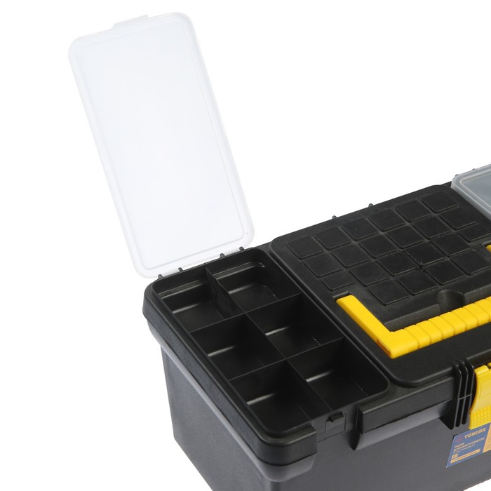 Ящик для инструмента TUNDRA, 16", 39х20х17 см, пластиковый, съемный лоток, 2 органайзера