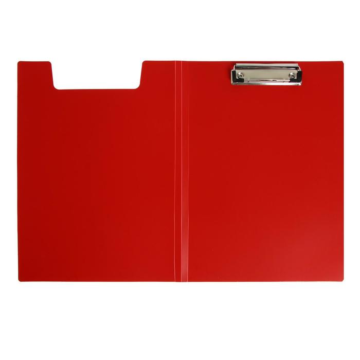 фото Папка-планшет с зажимом а4, 1.2 мм, calligrata, пластик, красная (клипборд с крышкой)