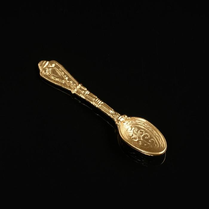 Сувенир кошельковый Ложка-загребушка, олово, 1,0x0,4x4,5 см сувенир кошельковый золотая мышка на монете олово 0 6х2 2х1 6 см