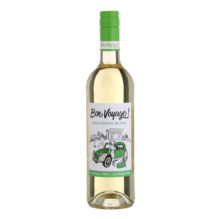 Безалкогольное белое сухое вино Bon Voyage Sauvignon Вlanc, 0,75 л
