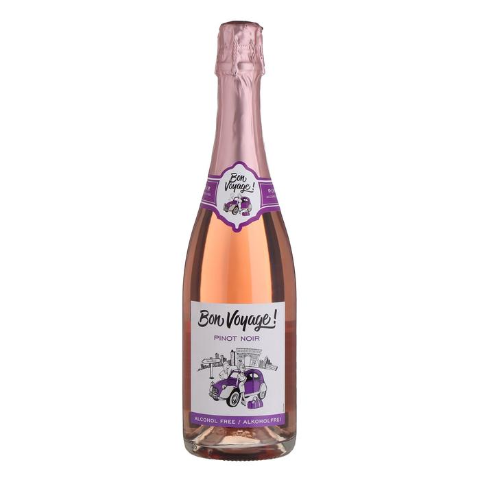Безалкогольное игристое розовое вино Bon Voyage Pinot Noir, 0,75 л