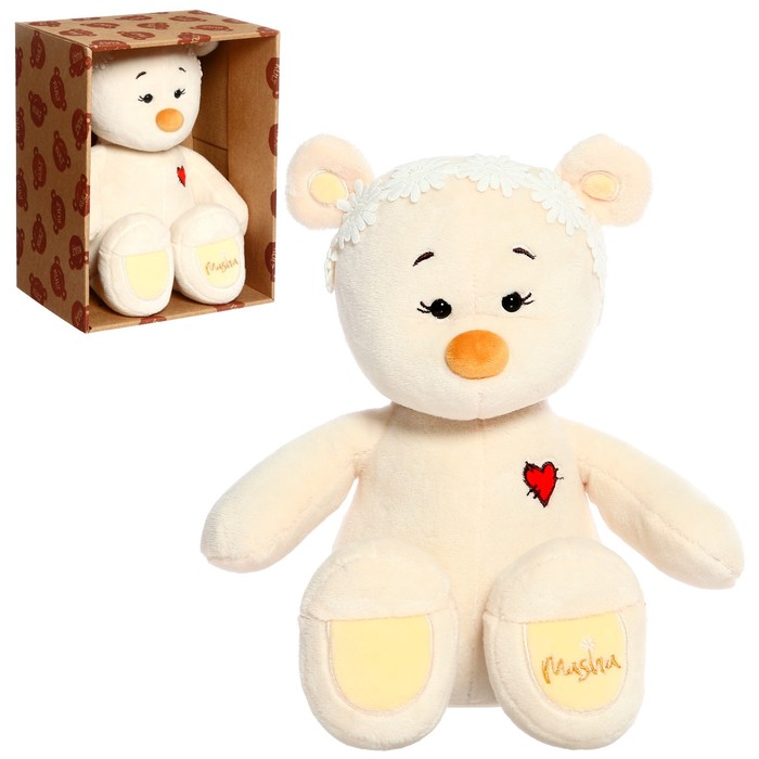 Мягкая игрушка «Медведь Masha», 30 см мягкая игрушка подушка медведь 30 см
