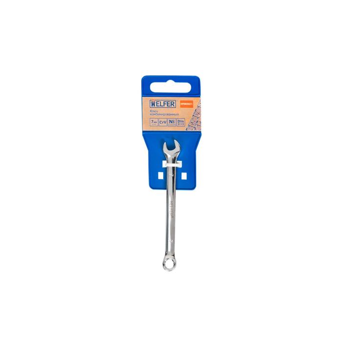 цена Ключ комбинированный HELFER HF002021, Crv, 7 мм