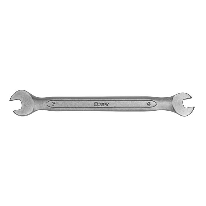 Ключ рожковый KRAFT KT 700522, холодный штамп, 6х7 мм ключ рожковый kraft kt 700530 холодный штамп 16х17 мм