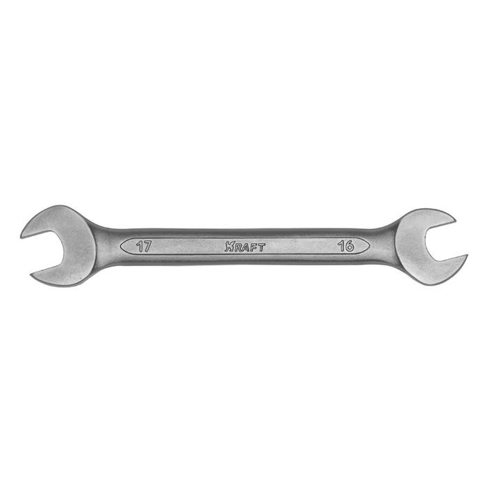 Ключ рожковый KRAFT KT 700530, холодный штамп, 16х17 мм ключ рожковый kraft kt 700525 холодный штамп 10х11 мм
