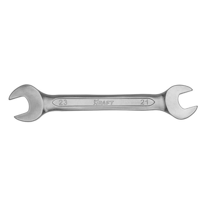 Ключ рожковый KRAFT KT 700533, холодный штамп, 21х23 мм ключ рожковый kraft kt 700530 холодный штамп 16х17 мм