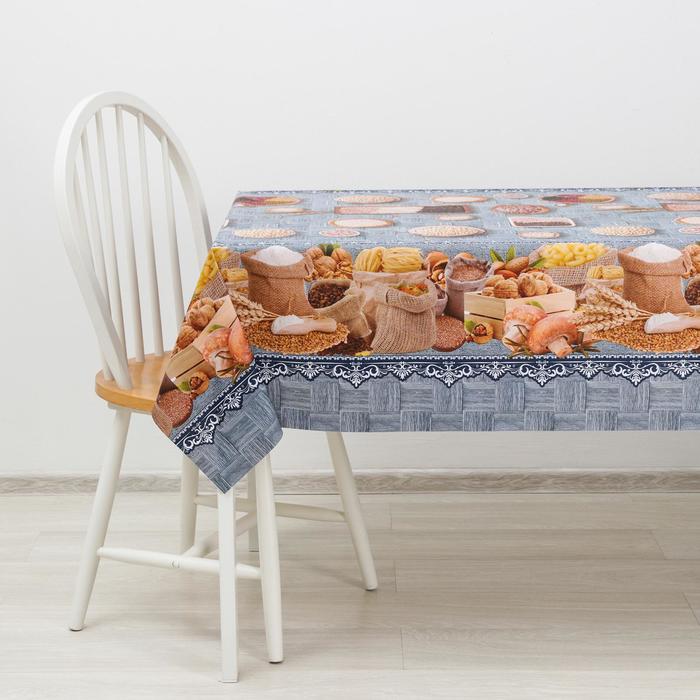 фото Клеёнка на стол на тканевой основе «урожай», ширина 137 см, рулон 20 м, толщина 0,22 мм