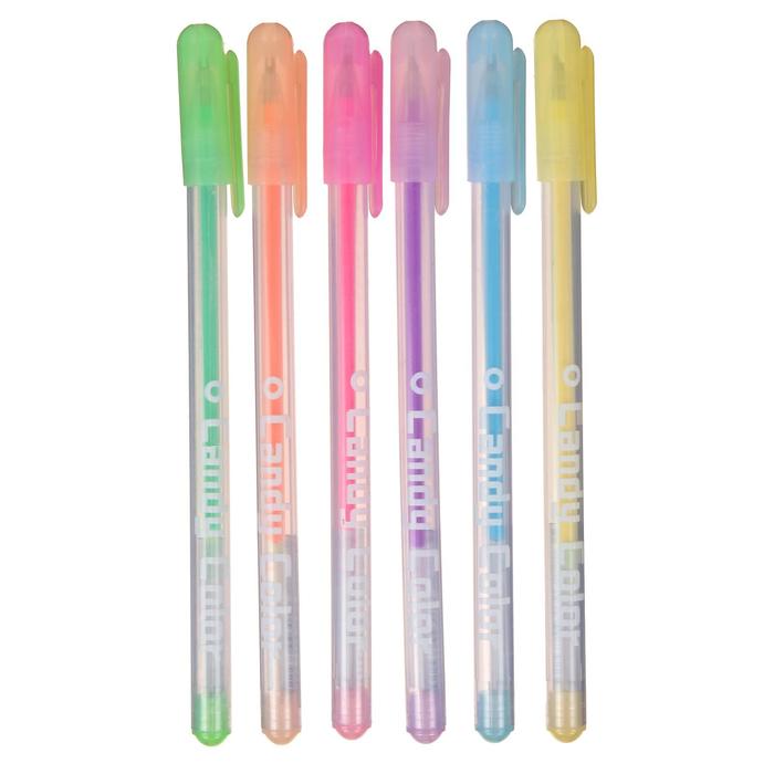 Набор гелевых ручек 6 цветов пастельные цвета в блистере набор гелевых ручек 6 цветов флуоресцентные в блистере