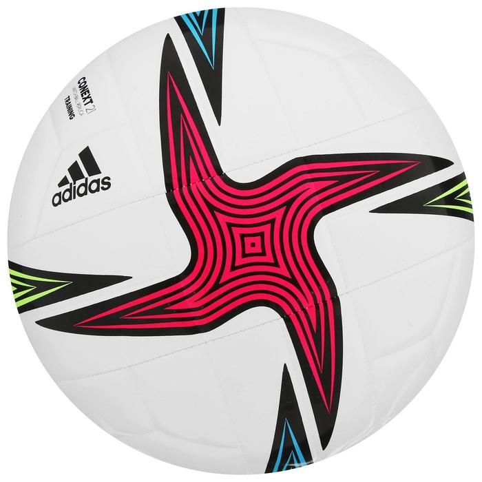 Мяч футбольный ADIDAS Conext 21 Training, размер 4, 8 панелей, гл.ТПУ,  машинная сшивка, цвет белый/мультикол (7060209) - Купить по цене от 1  999.00 руб. | Интернет магазин SIMA-LAND.RU