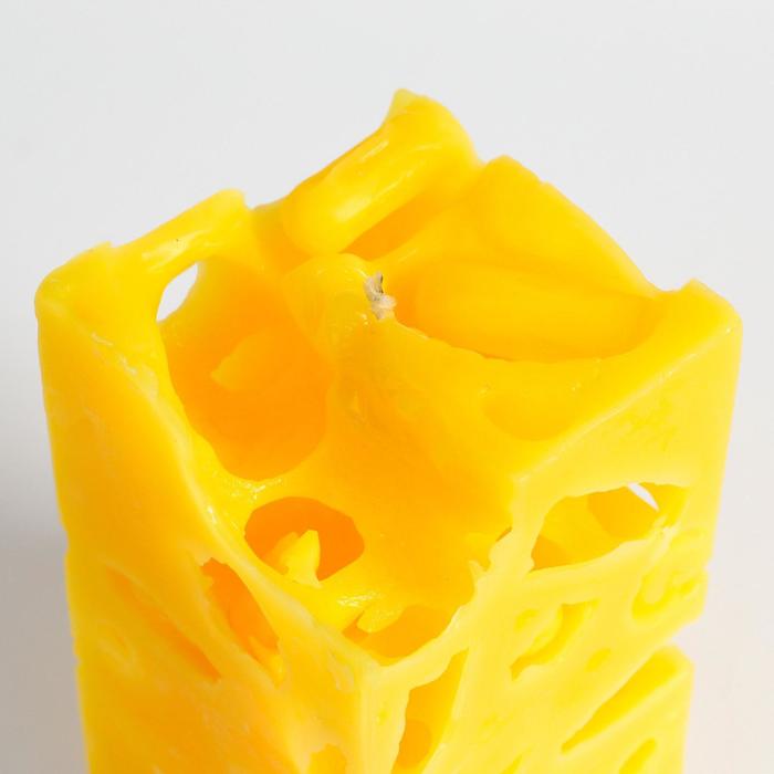 Свеча ароматическая декоративная "Ажурная", желтый, 6х12 см, дыня