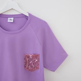 

Футболка женская, цвет сиреневый, размер 52