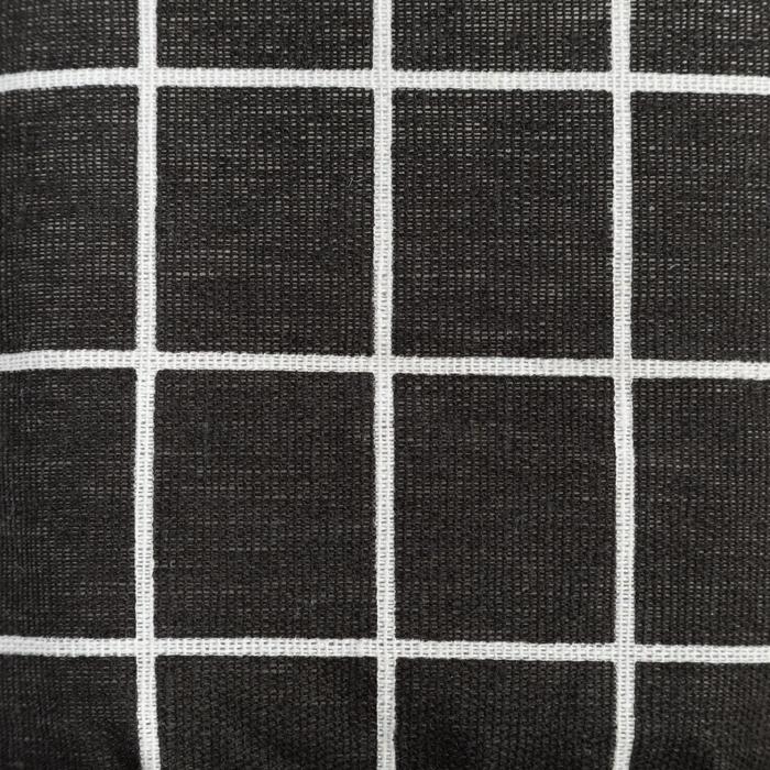 Кармашек текстильный "Клетка" цв.черный 3 отделения, 57х19 см