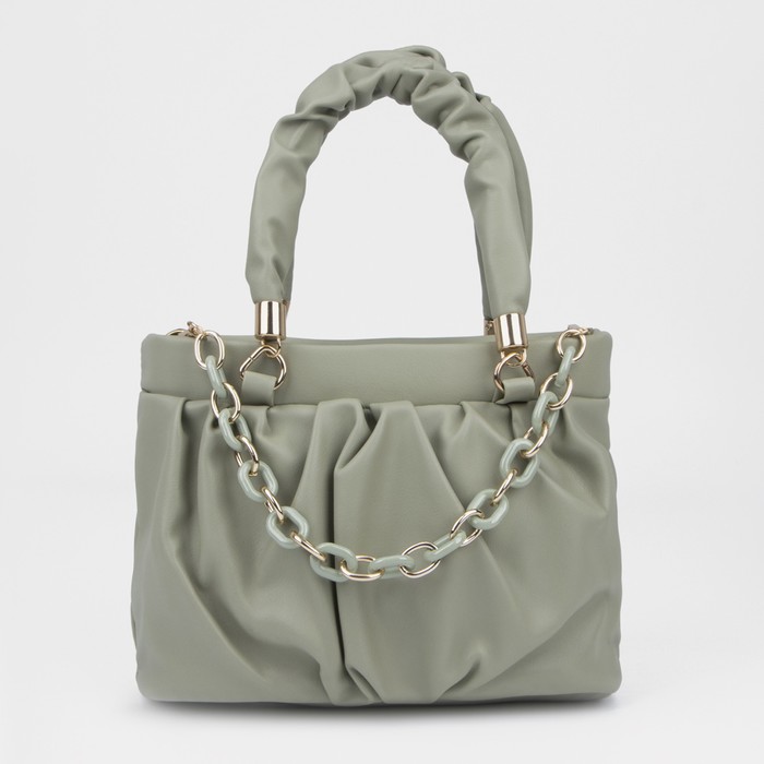 

Сумка-тоут на молнии, цвет зелёный