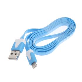 

Кабель Red Line, USB - Lightning, 1 А, 1 м, плоский, синий