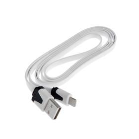 

Кабель Red Line, USB - Lightning, 1 А, 1 м, плоский, белый