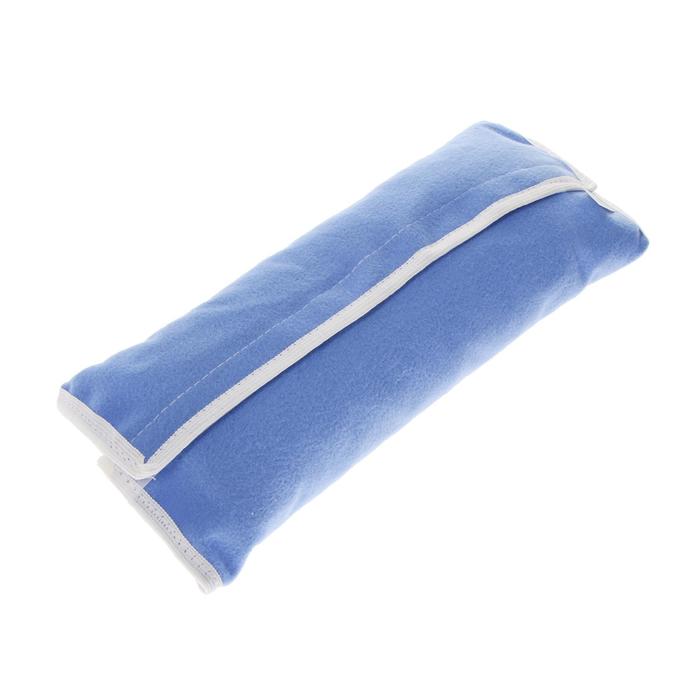 фото Подушка - накладка argo, детская, на ремень безопасности, голубой 29х11х9 см