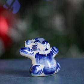 

Сувенир Тигр "Рэмбо" , 4,5см, гжель