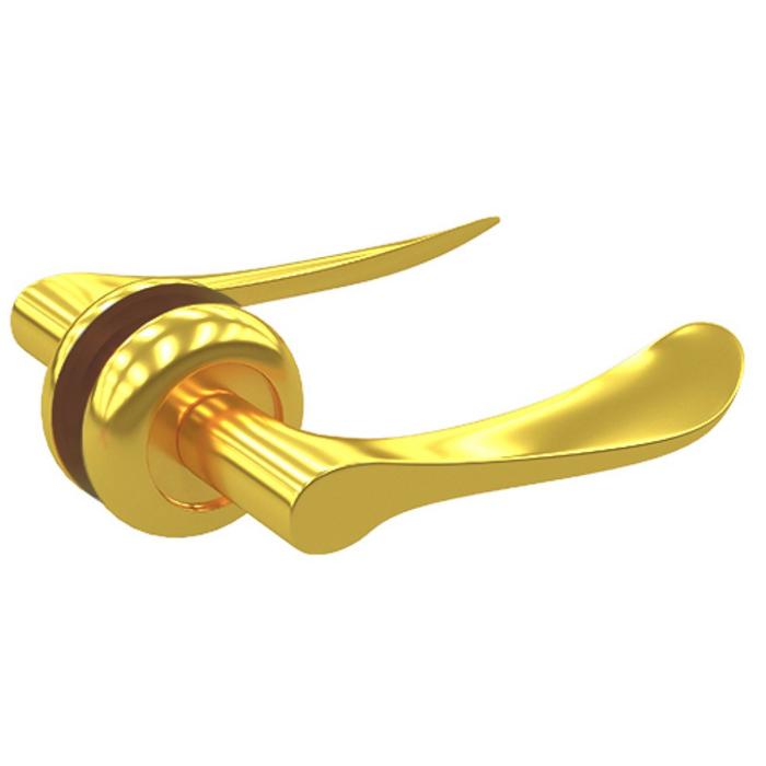 комплект дверных ручек локри zy 509 gp золото Комплект дверных ручек ZY-508 GP SOLLER, цвет золото