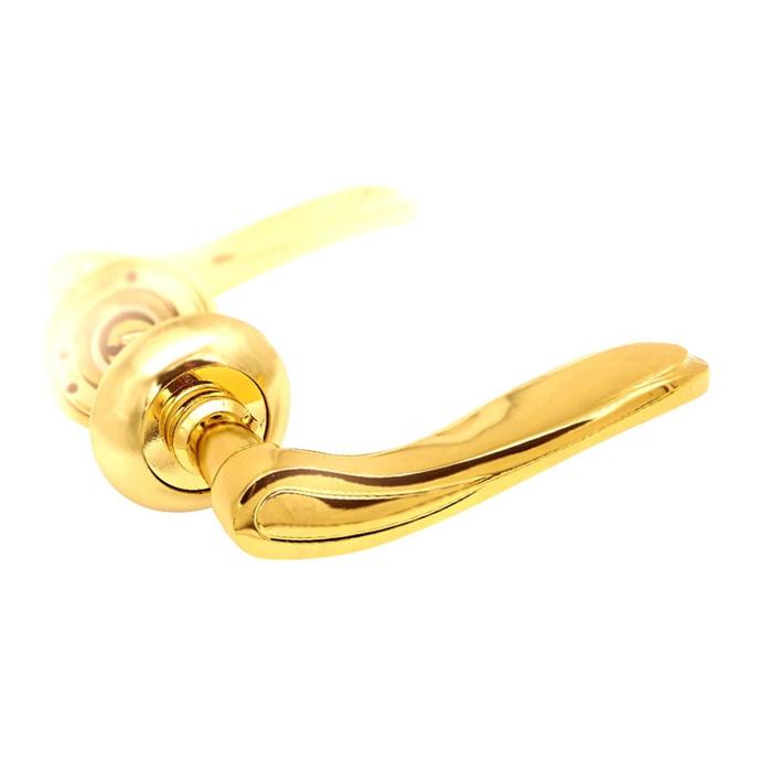 комплект дверных ручек локри zy 509 gp золото Комплект дверных ручек ZY-509 GP SOLLER, цвет золото