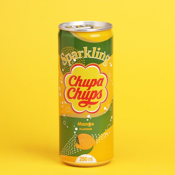 Напиток газированный Chupa Chups со вкусом манго, 250 мл напиток газированный chupa chups клубничный крем 250 мл
