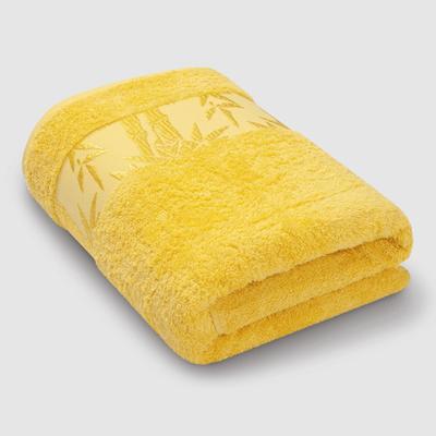 Полотенце махровое «Бамбук», размер 41 х 70 см, цвет жёлтый