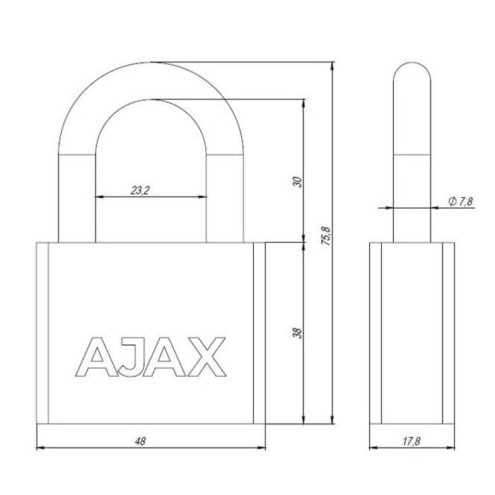Замок навесной PD-30-50, фин. 3кл.