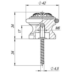 

Упор дверной DS SM01 RB-10, цвет французское золото