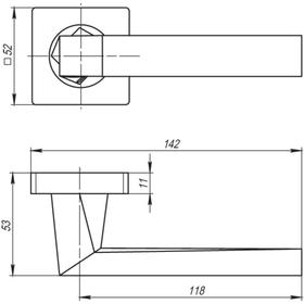 

Ручка раздельная CORSICA SQ003-21 MWSC-33, цвет итальянский тисненый