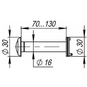 

Глазок DVZ4, 16*200*70x130 (оптика пластик, угол обзора 200) GP, цвет золото