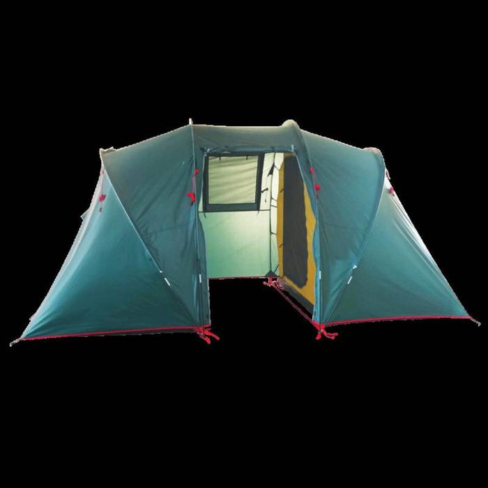 палатка btrace solid 3 двухслойная 3 местная цвет зелёный Палатка BTrace Tube 4 Big, двухслойная, 4-местная, цвет зелёный/бежевый