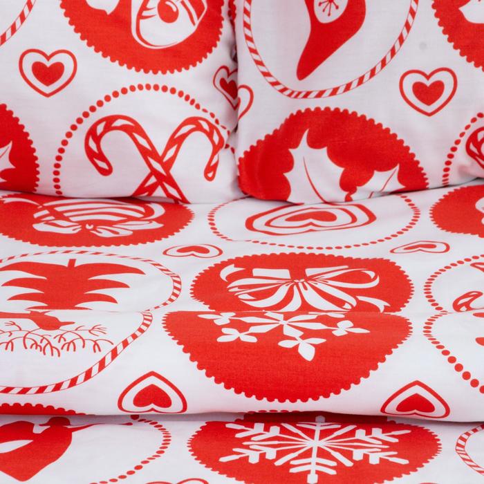 фото Постельное белье lovelife дуэт " new year's gifts" 143*215см-2шт,240*225см,50*70см-2шт